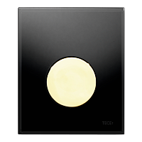 TECE 9242658 TECEloop Urinal,  стекло черное, клав. золотая.