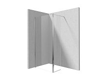 Панель Deante KTSX072P Kerria Plus подвижная для ограждения 200х40 см, прозрачное стекло, Opti White/хром