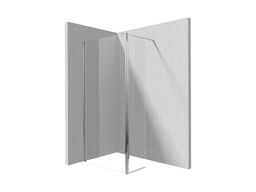 Панель Deante KTSX072P Kerria Plus подвижная для ограждения 200х40 см, прозрачное стекло, Opti White/хром Панель Deante KTSX072P Kerria Plus подвижная для ограждения 200х40 см, прозрачное стекло, Opti White/хром