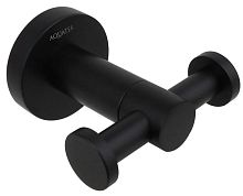 Крючок Aquatek AQ4002MB Вега двойной, черный матовый