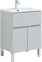 Тумба с раковиной Aquanet 00274128 Алвита New, 61х47 см, серая Тумба с раковиной Aquanet 00274128 Алвита New, 61х47 см, серая