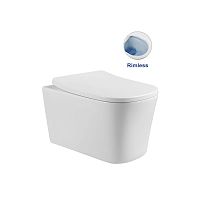 Унитаз Vincea VT1-36 Arco подвесной, безободковый, 37х54.5 см, ультратонкое сиденье Soft-close, белый