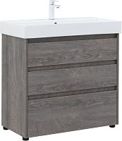 Тумба с раковиной Aquanet 00307079 Nova Lite, 86х46 см, темное дерево