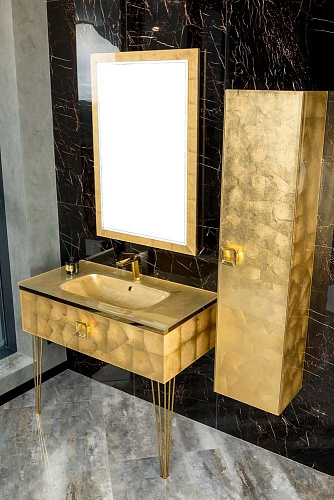 Раковина-столешница моноблок стекло 100 см Armadi Art 852-100-Foil Раковина-столешница моноблок стекло 100 см Armadi Art 852-100-Foil