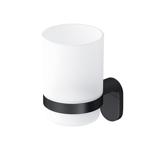 Стеклянный стакан AM.PM A8434322 X-Joy, с настенным держателем, черный купить недорого в интернет-магазине Керамос