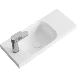 Раковина Aqwella CMPSL.06.04.D Compact Slim 600 встраиваемая сверху 60х25см, белая