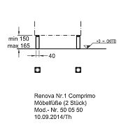 Ножки для мебели Geberit Renova Keramag- 500550000