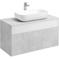 Набор Акватон 1A2763K4MH4C0 Марбл: тумба-раковина 100х46 см, слэйт\белый матовый + раковина Лола 60 см