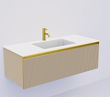 Тумба под раковину Armadi Art QUATRO 790-M1-120-RIB-D-MG-LED