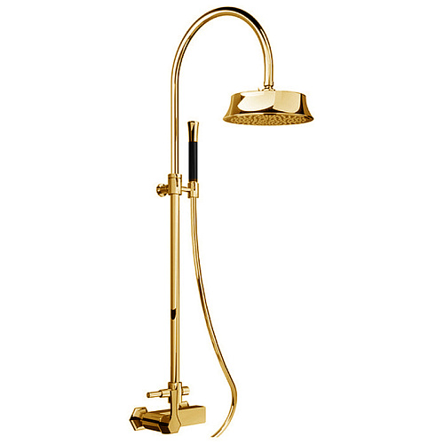 Душевая система Cisal CE00405124 Cherie смеситель для душа, верхний душ, ручной душ с держателем и шлангом, цвет золото снят с производства