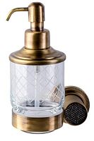 Диспенсер Boheme 10932-BR Royal Crystal Bronze для жидкого мыла, настенный, бронза