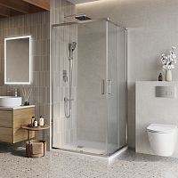 Душевой уголок BelBagno LUCE LUCE-AH-2-100/80-C-Cr Душевой уголок BelBagno LUCE LUCE-AH-2-100/80-C-Cr