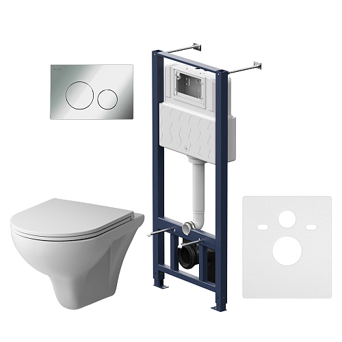 Комплект: Унитаз, сиденье, инсталляция, кнопка AM.PM GEM IS49051.901700 купить недорого в интернет-магазине Керамос Комплект: Унитаз, сиденье, инсталляция, кнопка AM.PM GEM IS49051.901700 купить недорого в интернет-магазине Керамос