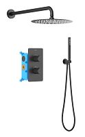 Душевой комплект Aquatek AQ1376MB Европа Set 3 в 1, черный матовый