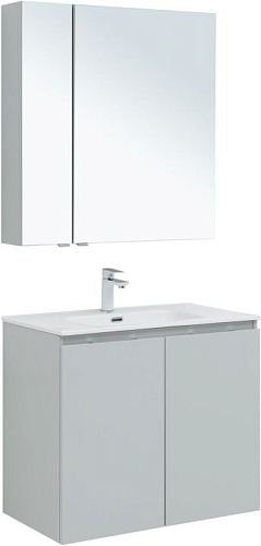 Комплект мебели Aquanet 00274210 Алвита New для ванной комнаты, серый купить недорого в интернет-магазине Керамос