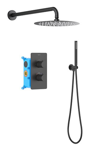 Душевой комплект Aquatek AQ1376MB Европа Set 3 в 1, черный матовый Душевой комплект Aquatek AQ1376MB Европа Set 3 в 1, черный матовый