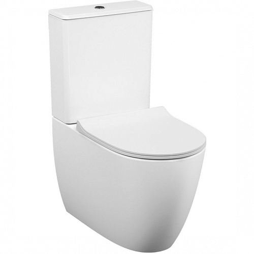 Унитаз-компакт Vitra 9830B003-7203 Sento Rim-ex back to wall напольный 38х65 см с тонким сиденьем микролифт, белый
