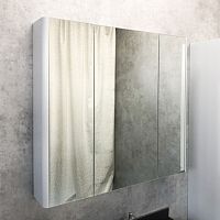 Зеркальный шкаф Comforty 00-00001968 Сорренто 90х80 см, светло-серый