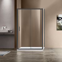 Душевой уголок Vincea VSR-1G9012CLGM Garda, 120х90 см, профиль вороненая сталь/стекло прозрачное