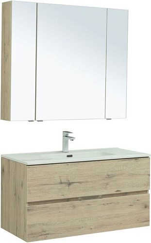 Комплект мебели Aquanet 00274203 Алвита New для ванной комнаты, коричневый купить недорого в интернет-магазине Керамос