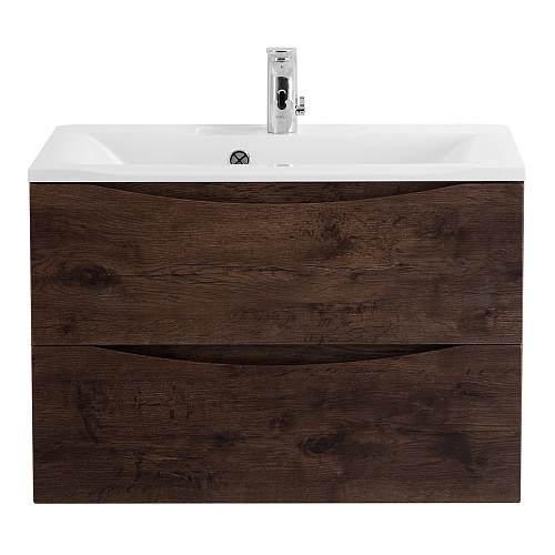 База BelBagno MARINO-750-2C-SO-RW-P под раковину 75х45 см, подвесная, Rovere Moro (темный дуб) купить недорого в интернет-магазине Керамос