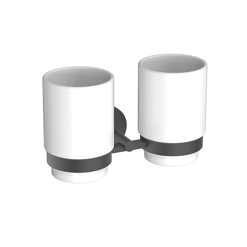 Стакан Aquatek AQ4617MB Бетта с держателем двойной, черный матовый - купить в Санкт-Петербурге, цена на Стакан Aquatek AQ4617MB Бетта с держателем двойной, черный матовый в интернет-магазине Керамос Стакан Aquatek AQ4617MB Бетта с держателем двойной, черный матовый купить недорого в интернет-магазине Керамос