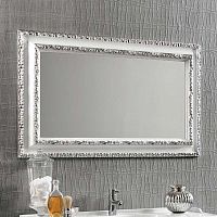 Зеркало 90х70 см в раме Eban FCRMK090-B arg/bi MARIKA, цвет серебро/белый