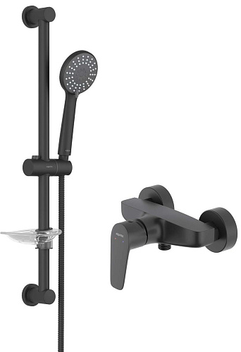 Комплект Aquatek AQ1132MB Бетта для ванной Set 2 в 1 (AQ1160MB + AQ2013MB), черный матовый