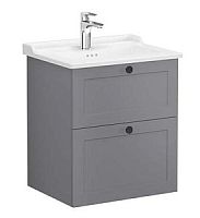 Тумба с раковиной Vitra 68850 Root Classic подвесная, 61х47 см, серая