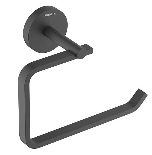 Бумагодержатель Aquatek AQ4608MB Бетта квадратный, черный матовый купить недорого в интернет-магазине Керамос