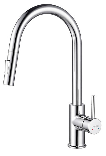 Aquatek AQ1384CR Европа Смеситель для кухни с вытяжным изливом 2jet, хром Aquatek AQ1384CR Европа Смеситель для кухни с вытяжным изливом 2jet, хром
