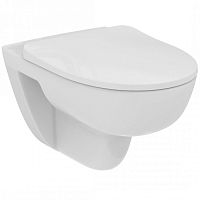 Унитаз Ideal Standard T467001 i.life A подвесной 36.5х54.5 см, крышка-сиденье с функцией плавного закрытия, Euro White (евробелый) Унитаз Ideal Standard T467001 i.life A подвесной 36.5х54.5 см, крышка-сиденье с функцией плавного закрытия, Euro White (евробелый)