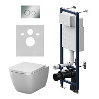 Комплект: Унитаз, Инсталляция, Кнопка смыва AM.PM GEM IS110151.901901