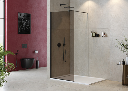 Душевая перегородка CEZARES LIBERTA-L-1-90-BR-NERO Душевая перегородка CEZARES LIBERTA-L-1-90-BR-NERO