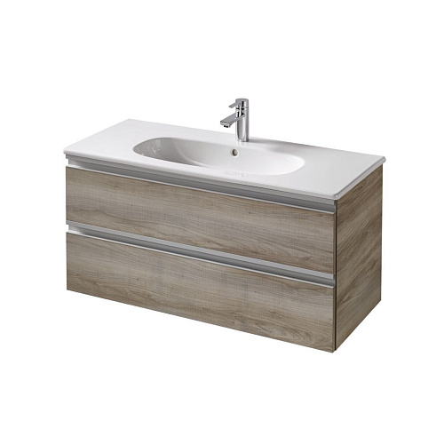 Тумба Ideal Standard T0052VI Tesi для раковины 100х44 см, подвесная, с ящиками, Matt texture Wood Light (cветлое текстурное дерево матовое) купить недорого в интернет-магазине Керамос