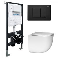 Инсталляция с подвесным унитазом Abber BEQUEM AC1132TC-AC0105-AC0120MB