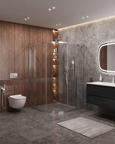 Душевой уголок CEZARES MOLVENO-R-11-90+30-C-Cr-IV Душевой уголок CEZARES MOLVENO-R-11-90+30-C-Cr-IV