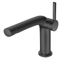 Смеситель Keuco 51504130102 Edition 400 для умывальника однорычажный, излив 12 см, хром черный шлифованный