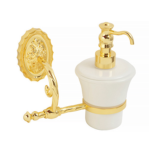Дозатор Migliore 16936 Edera жидкого мыла настенный, золото купить недорого в интернет-магазине Керамос