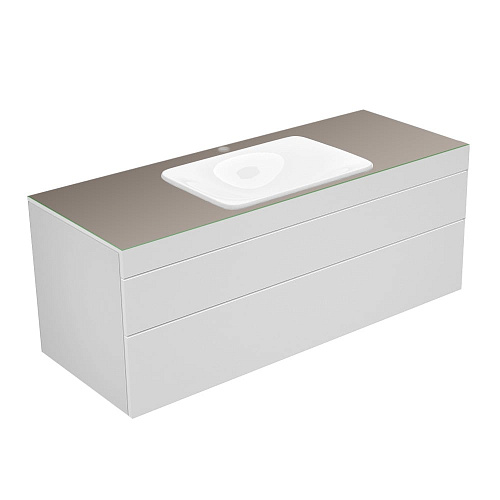 Тумба Keuco 31573720100 Edition 400 под умывальник 140х53.5 см, белый/стекло глянцевое трюфель купить недорого в интернет-магазине Керамос Тумба Keuco 31573720100 Edition 400 под умывальник 140х53.5 см, белый/стекло глянцевое трюфель купить недорого в интернет-магазине Керамос