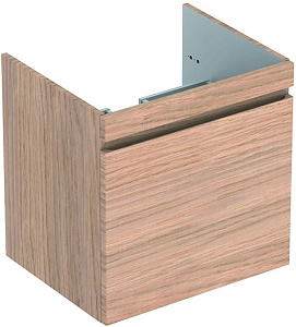 Шкафчик под раковину Slim Geberit Renova Plan 869563000, с одним выдвижным ящиком и одним внутренним выдвижным ящиком, натуральный дуб