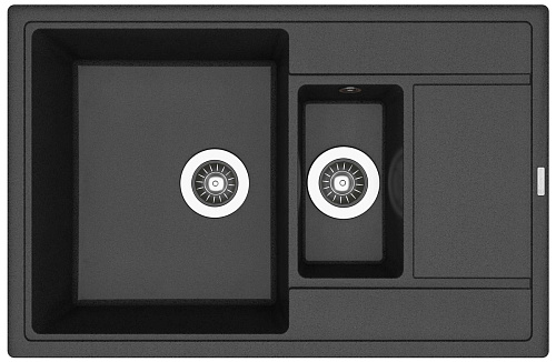 Мойка для кухни Florentina 20.250.D0780.302 Липси 78х51 см, с крылом, антрацит снят с производства