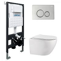 Инсталляция с подвесным унитазом Abber BEQUEM AC1100-AC0105-AC0121 Инсталляция с подвесным унитазом Abber BEQUEM AC1100-AC0105-AC0121