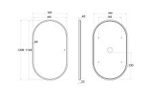 Зеркало Art&Max ART&MAX AM-Bar-500-1200-DS-F Зеркало Art&Max ART&MAX AM-Bar-500-1200-DS-F