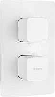 Внешняя часть Deante BXY_AECT Squoval смесителя на 3 выхода, установка с Thermostatic Box BXY_X44T, Bianco (белый)