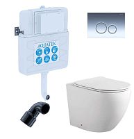 Унитаз с бачком скрытого монтажа и клавишей смыва Aquatek ЕВРОПА SET BW AQUATEK ЕВРОПА-018 3в1