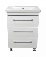 Тумба Loranto CS00071772 Модерн с раковиной, напольная, 60х46 см, белая