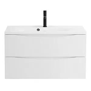 База BelBagno MARINO-900-2C-SO-BL-P под раковину 90х45 см, подвесная, Bianco Lucido (белый глянец)