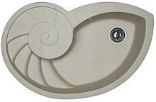 Мойка для кухни Florentina 20.350.E0820.305 Наутилус 82х53 см, с крылом, серая