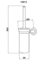 Ершик для унитаза Boheme Murano Gold 10913-V-G